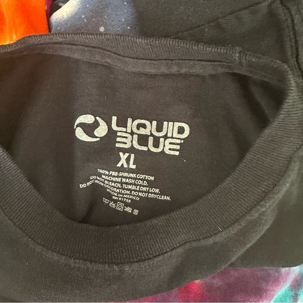 Liquid Blue Trippy Magic Mushrooms Space Astronaut Tie Dye T‎ Shirt XL - Picture 6 of 6